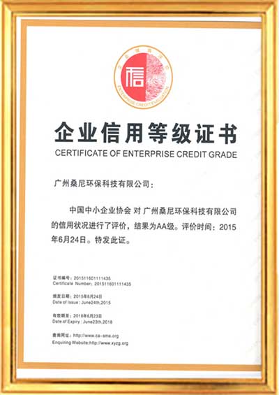 企業信用等級證書